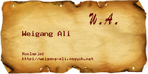 Weigang Ali névjegykártya